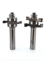 Whiteside 5990 Shaker Straight Stile and Rail Router Bit Set for Plywood Panel 7/32" thick 1/2" Shank 2 Flute