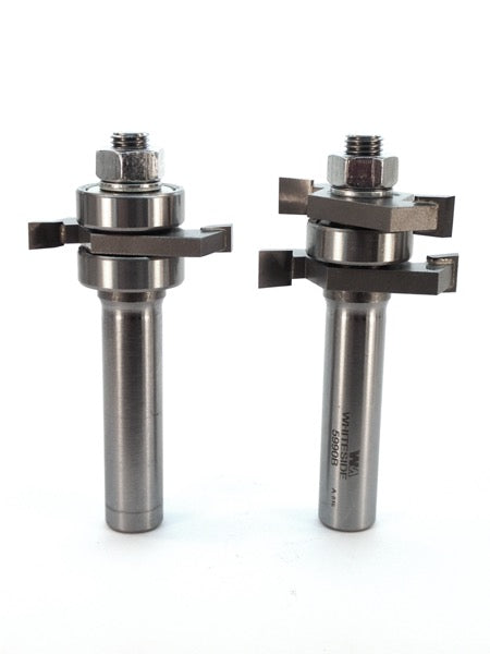 Whiteside 5990 Shaker Straight Stile and Rail Router Bit Set for Plywood Panel 7/32" thick 1/2" Shank 2 Flute