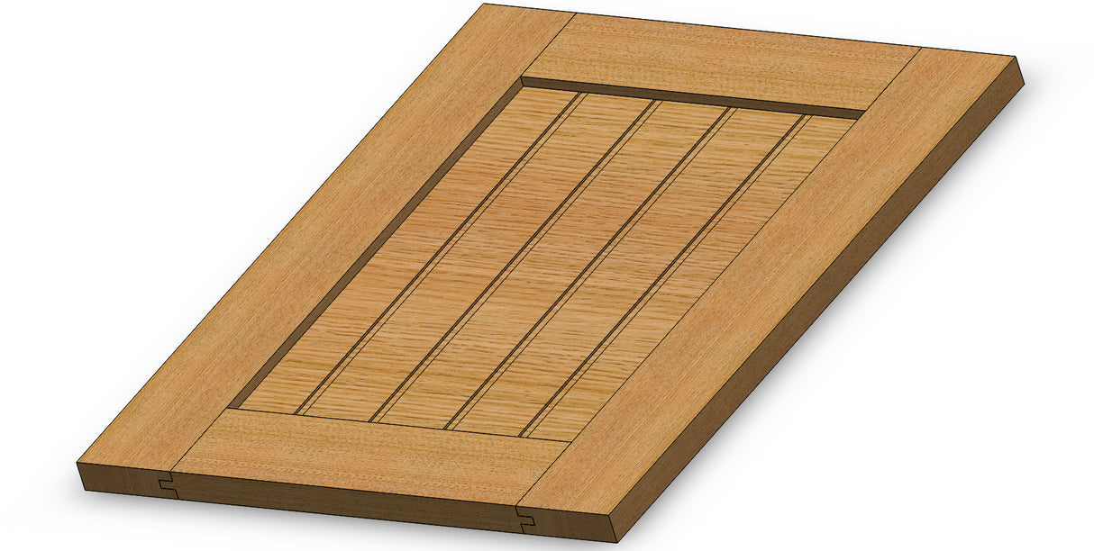 Whiteside 5990 Shaker Straight Stile and Rail Router Bit Set for Plywood Panel 7/32" thick 1/2" Shank 2 Flute