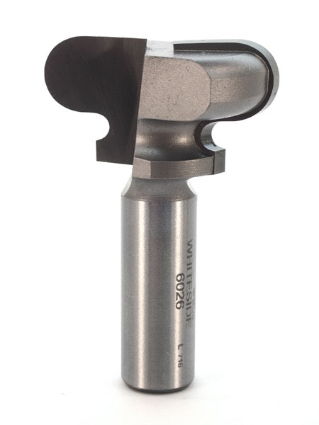 Whiteside 6026 Drawer Pull Router Bit 1/4" Radius 1-1/2" Large Diameter 13/16" Cut Length 1/2" Shank 2 Flute