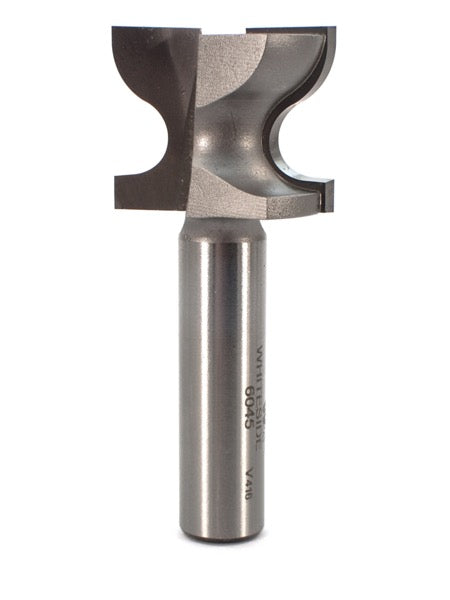 Whiteside 6045 Window Sill Edge Router Bit 7/32" Radius 1-1/4" Large Diameter 13/16" Cut Length 1/2" Shank 2 Flute