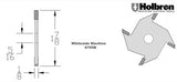 Whiteside 6705B 1/8" Slotting Cutter 4 Wing