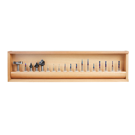 Amana AMS-222 18-Pc Ultimate Signmaking CNC Router Bit Collection 1/4 & 1/2 Inch Shank