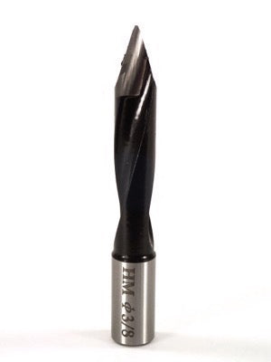 Whiteside DT375-70 RH Dowel Drill Thru Hole V-Point Carbide Tipped 3/8" " Cutting Diameter 70mm Overall Length