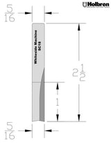 Whiteside SC18 Straight Router Bit Solid Carbide 5/16" Cutting Diameter 1" Cut Length 5/16" Shank 2 Flute