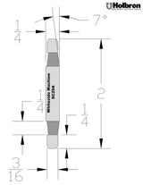 Whiteside SC29A 7 Degree Bevel Trim Router Bit Double End Solid Carbide 1/4" Cut Length 1/4" Shank 1 Flute