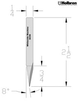 Whiteside SC50 Carving Liner Pencil Point Carving Liner Router Bit 1/4" Shank
