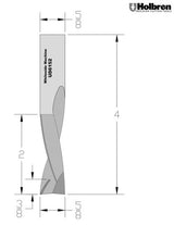 Whiteside UD6152 Up/Down Compression Bit Solid Carbide 2+2 5/8" Cutting Diameter 1-1/2" Cut Length 5/8" Shank 2 Flute